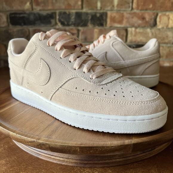 Nike Court Vision Low Orange Pearl White Suede Shoes Sneakers Women's Size 9.5 - Picture 5 of 16